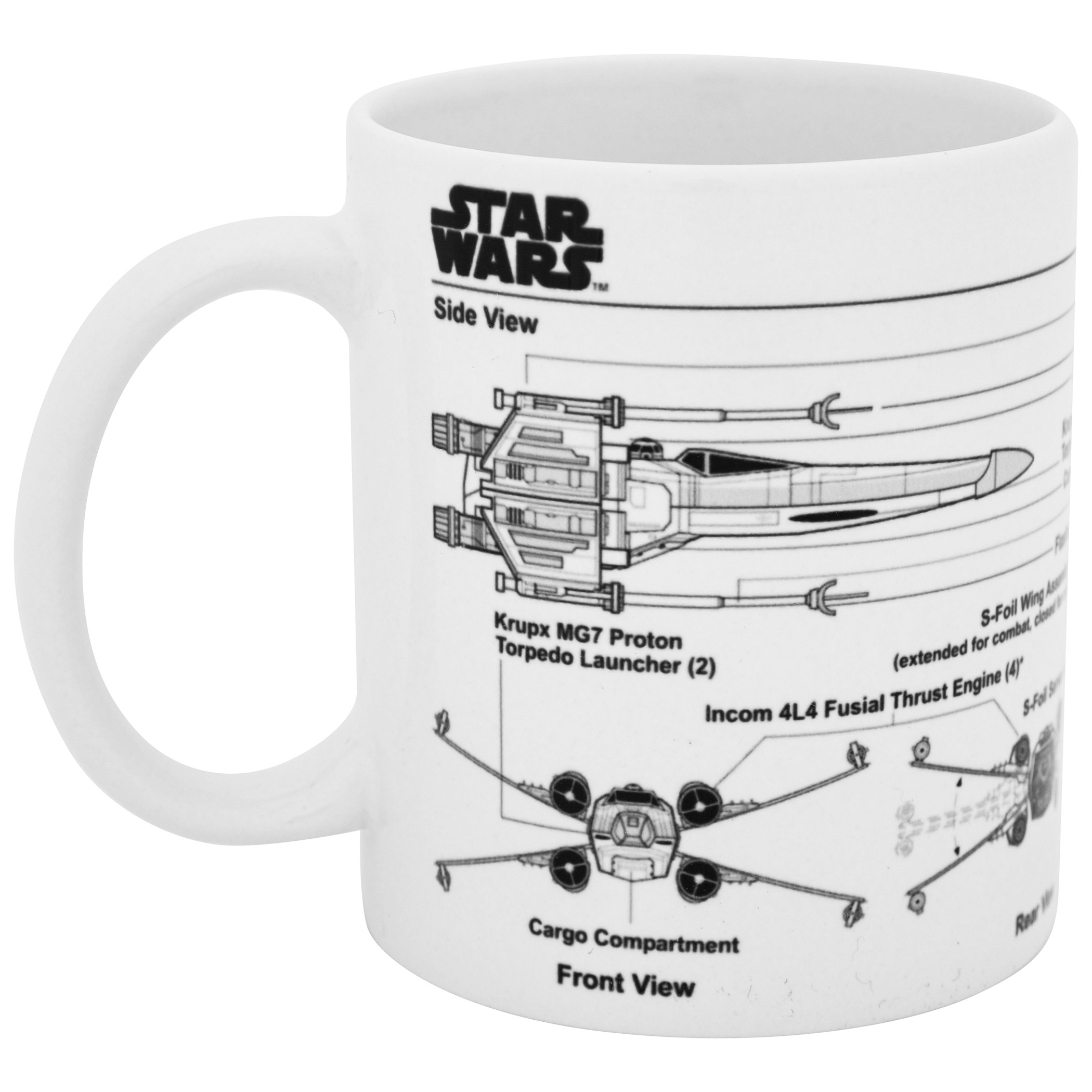 Star Wars X-Wing Fighter Diagram 11 oz. Ceramic Mug